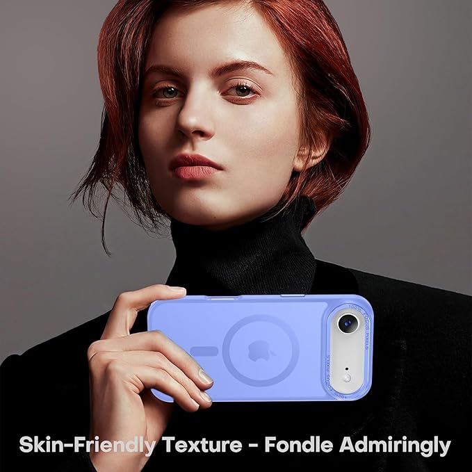 Newfuture Magnetic for iPhone Air Case [Compatible with Magsafe] [Military Grade Drop Protection] Translucent Matte Anti-Scratch Shockproof Protective Phone Cover 6.5 Inch, Light Purple