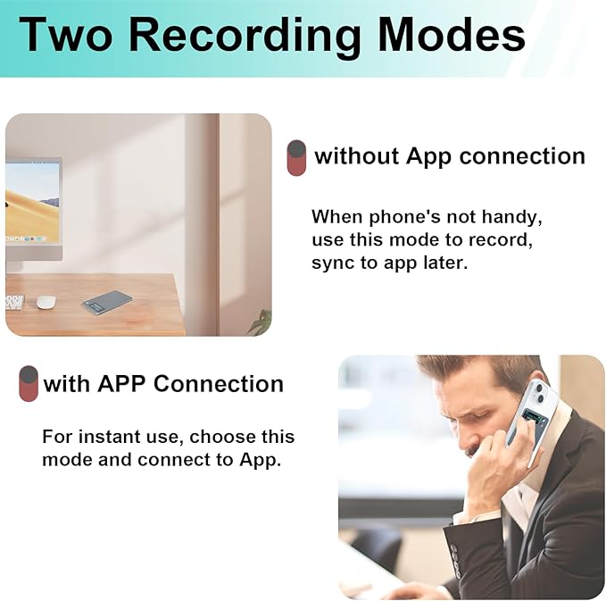 AI Voice Recorder, Transcribe & Summarize by ChatGPT, Digital Recorder Device for Lectures, Meetings, Calls, Support 107 Languages, 64GB Memory