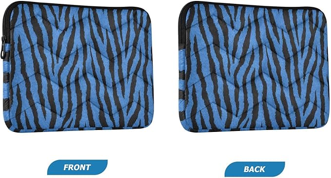 Laptop Case Sleeve, Blue Tiger Black Animal Print Shockproof Protective Computer Carrying Cover, Briefcase Handbags 13-13.3inch Laptop Sleeve Bag