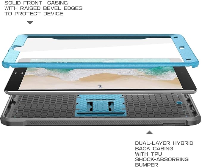 SUPCASE Unicorn Beetle PRO Case for iPad Air 3 (2019) and iPad Pro 10.5'' (2017), Heavy Duty with Built-in Screen Protector Full-Body Rugged Protective Case(Blue)