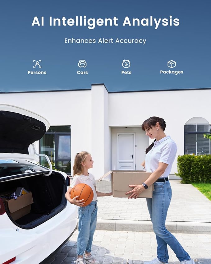 ieGeek Security Cameras Wireless Outdoor, Home Security Cameras Pan Rotating 180° Battery Powered WiFi Camera with 2K Color Night Vision, AI Motion Detection, 2-Way Audio, No Subscription,IP66,2-Pack