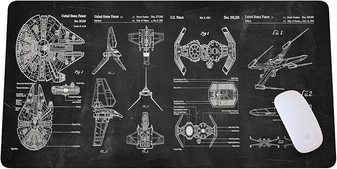 Spaceship Space Mouse mat, Sci-fi Control Console Display Desk Mat, Large Mouse pad for Desk, Gamer Mouse pad, Laptop Pad Mat, Gaming Accessories, Computer Accessories, Gaming Room Decor, SciFi Gift