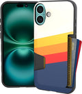 Smartish® iPhone 16 Plus Wallet Case - Wallet Slayer Vol. 1 [Slim + Protective] Credit Card Holder - Drop Tested Hidden Credit Card Slot Cover for Apple iPhone 16 Plus - Striped Up