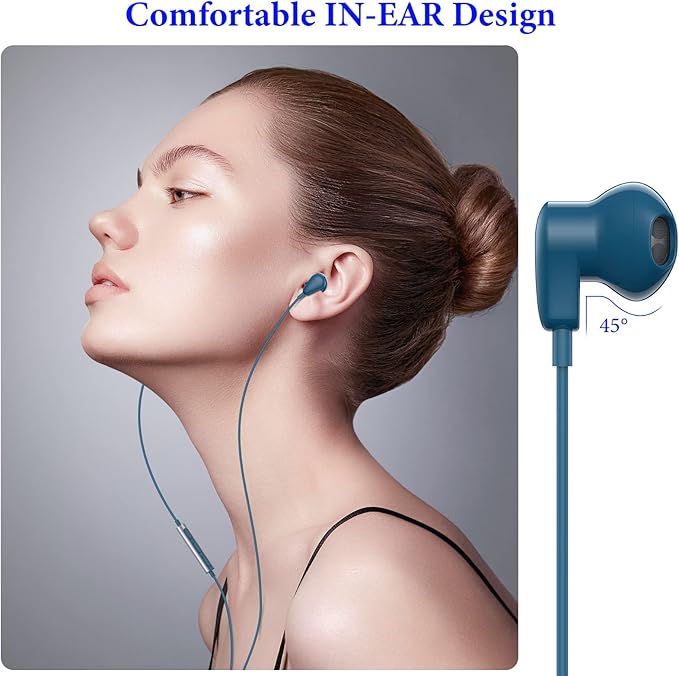 APETOO USB C Headphones for iPhone 17 16 15 Plus/iPad 10th, HiFi Stereo USB-C Wired Earbuds Type C Earphones with Microphone Volume Control for Samsung S26/S25/S24 Ultra/S23/S22/S21/S20/A17/Pixel 9 8