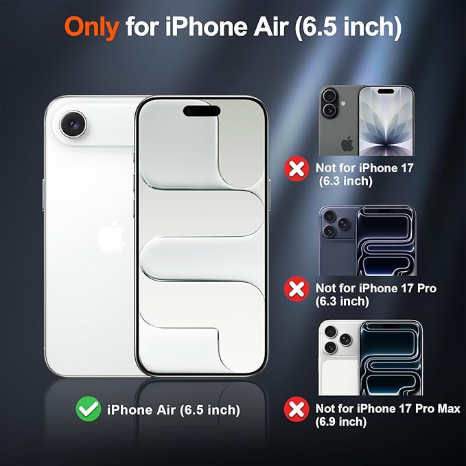 SUPFINE Magnetic for iPhone Air Case (Compatible with MagSafe)(Military Grade Drop Protection) Slim Translucent Matte Shockproof with Anti-Fingerprint Phone Cover for 17 Air,Lavender Gray