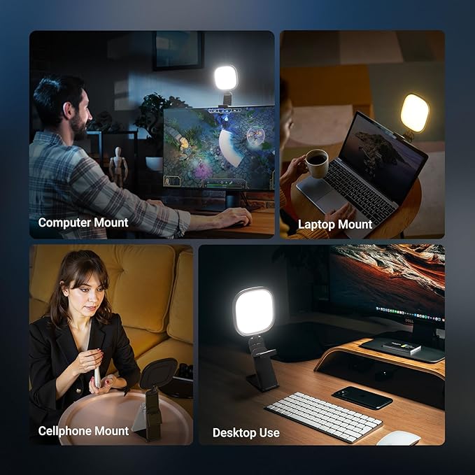 NEEWER Basics 5" 10W Monitor Light for Video Conference, Bi Color Edge Lit USB LED Panel Ring Light with Stand, CRI95 Lamp Lighting for Laptop Computer Webcam Zoom Call Desk Streaming Recording, NL10