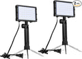 EMART 60 LED Continuous Portable Photography Lighting Kit for Table Top Photo Camera Video Recording Studio Light Lamp with Adjustable Tripod Stand & Color Filters - 2 Packs