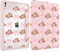 Case for iPad Pro 13 inch (M5) 2025 (M4) 2024 Release with Pencil Holder - Aesthetic Cute Preppy Design Trifold Cover with Soft TPU Bumper Clear Back Auto Sleep/Wake for Girls Women, Hat