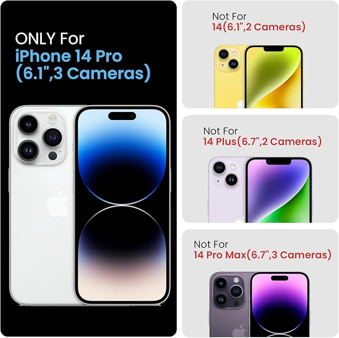 FireNova for iPhone 14 Pro Case, Silicone Upgraded [Camera Protection] Phone Case with [2 Screen Protectors], Soft Anti-Scratch Microfiber Lining Inside, 6.1 inch, Lavender Gray