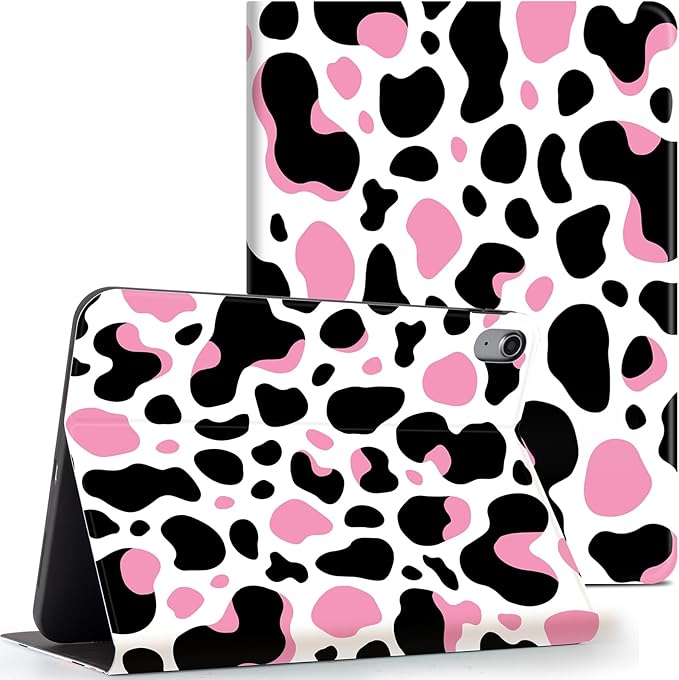 Lokigo Case for iPad 11 inch (A16) 2025, for 10th Generation Case 10.9'' 2022, Multi-Angle Viewing iPad 11th/10th Gen Protective Cover with Auto Sleep/Wake, for Women Men, Black Pink