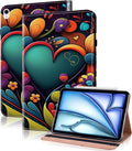 Compatible with iPad Air 11 Inch Case 8th/7th/6th Generation (M4/M3/M2) 2026/2025/2024, for iPad Air 5th/4th Generation Case 10.9 Inch 2022/2020 with Pencil Holder & Card Slots - Watercolor