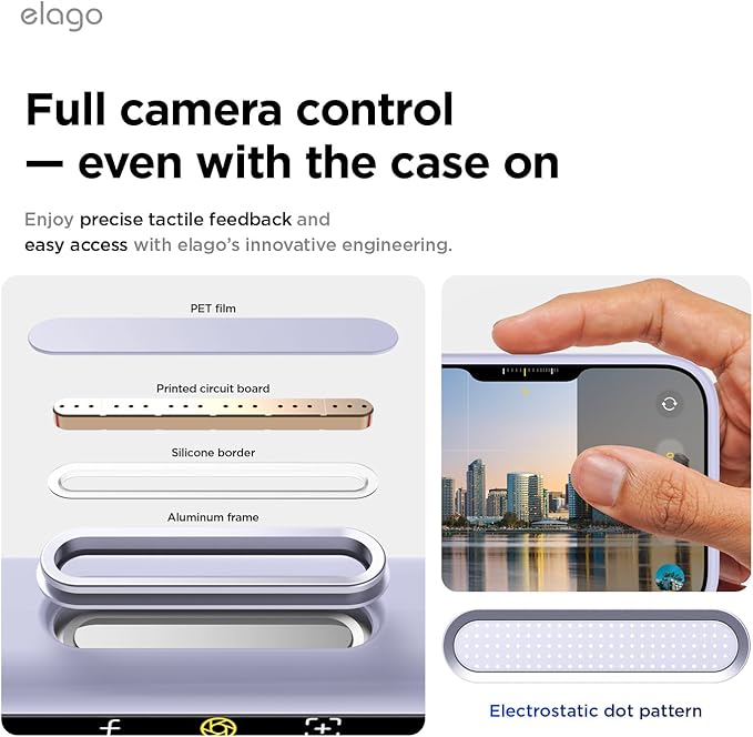 elago for iPhone Air Case, Premium Magnetic Silicone Case, Compatible with MagSafe, Liquid Silicone Material, Protective Cover, Shockproof, Slim Phone, 6.5 inch (Purple)
