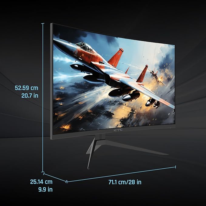 KTC 32 inch 240Hz Curved Gaming Monitor 1500R 1080P 125% sRGB 1ms, Freesync/G-sync HDR10,HDMI/DP/USB Ports VESA,Tilt Adjustable,Xbox PS5 Switch,Black