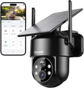 LITYMOL 2K 2.4g WiFi Security Cameras Wireless Outdoor, 360° View Solar Cameras for Home Security, Color Night Vision, AI Detection, 2-Way Audio, Spotlight Siren Alarm, SD/Cloud Storage