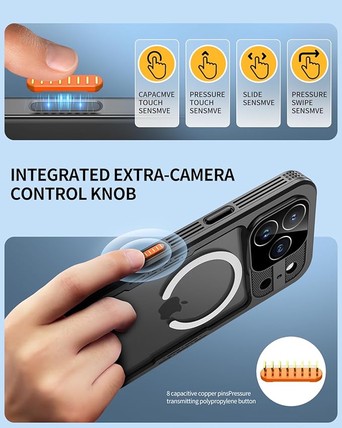 Lanhiem Magnetic for iPhone 17 Pro Max Case, IP68 Waterproof Dustproof, Built-in Screen Protector [Compatible with Magsafe] Heavy Duty Rugged Cover Full Body Phone Case, 6.9 inch, Black