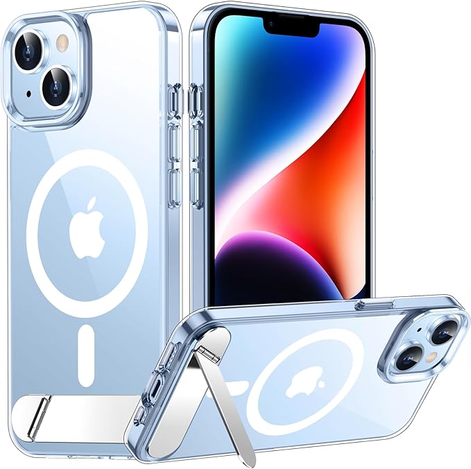 Magnetic Compatible with iPhone 14 Case/iPhone 13 Case,[Built-in Invisible Kickstand][Compatible with MagSafe] [Military Grade Shockproof] Slim Thin Phone Case for iPhone 14/13 6.1"