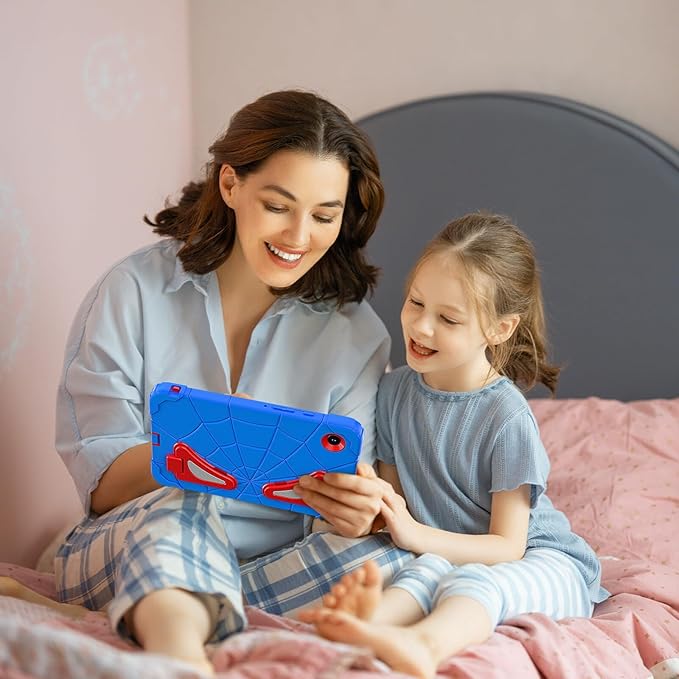 AKABEILA Compatible with Samsung Galaxy Tab A9 8.7 inch(SM-X115N)(2023) Tablet Case，Lightweight Shockproof Rugged Protective Cover with Kickstand for Kids Children Boys Babies Blue Red