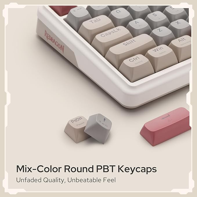 Redragon K768 PRO 100 Keys Wireless Gasket RGB Gaming Keyboard, Massive 8000 mAh PBT Mechanical Keyboard w/Hot-Swap Socket, Dedicated Knob Control & 5-Layer Noise Dampening, Custom Yolk Linear Switch