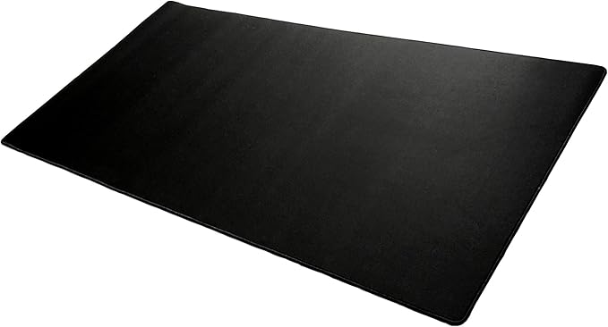 Mega Size Gaming Mouse Pad - Anti Slip Rubber Base - Stitched Edges - Large Desk Mat - 48" x 24" x 0.16" (Mega, All Black/No Logo)