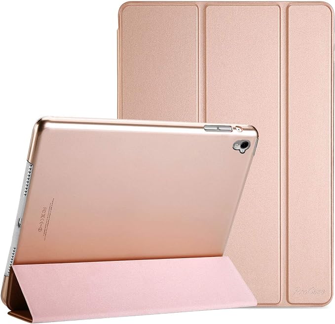 ProCase Smart Case for iPad Pro 9.7 Inch 2016, Ultra Slim Lightweight Stand Smart Case Shell with Translucent Frosted Back Cover for iPad Pro 9.7 Inch (A1673 A1674 A1675) -Rosegold