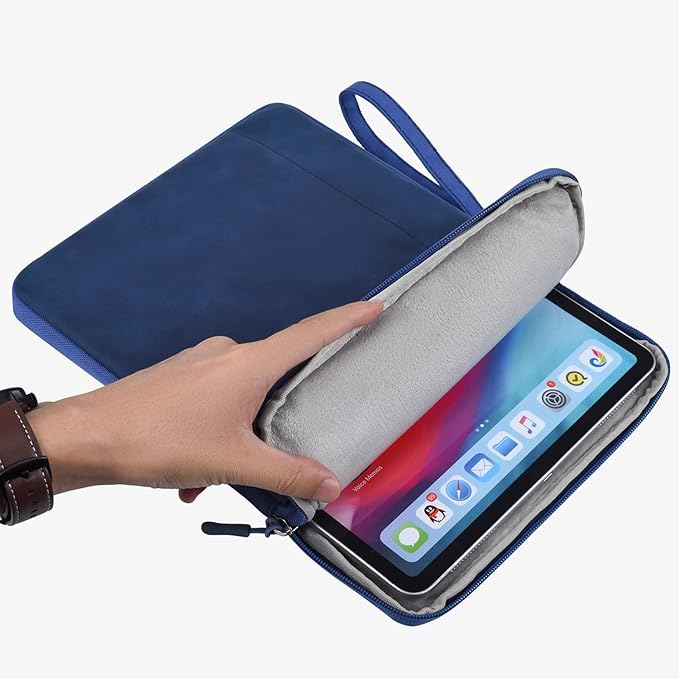 CAAORDKSO 9-11 Inch Tablet Sleeve Bag Carrying Case for 11 inch iPad A16 / 11 inch iPad Air M3 & M2 / 11" iPad Pro M4 / 10.2" 10.5" 10.9 inch iPad Pro Air, 11 Inch Samsung Galaxy Tab A9+ Bag,Dark Blue