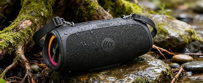 TAZATA Portable Loud Bluetooth Speaker, 90W (Peak) Large Subwoofer Speakers Wireless Bluetooth 5.3 with Powerbank USB Charge Out,Rugged Outdoor for Party,Beach,Golf,Pool,Shower,Valentines Day Gifts