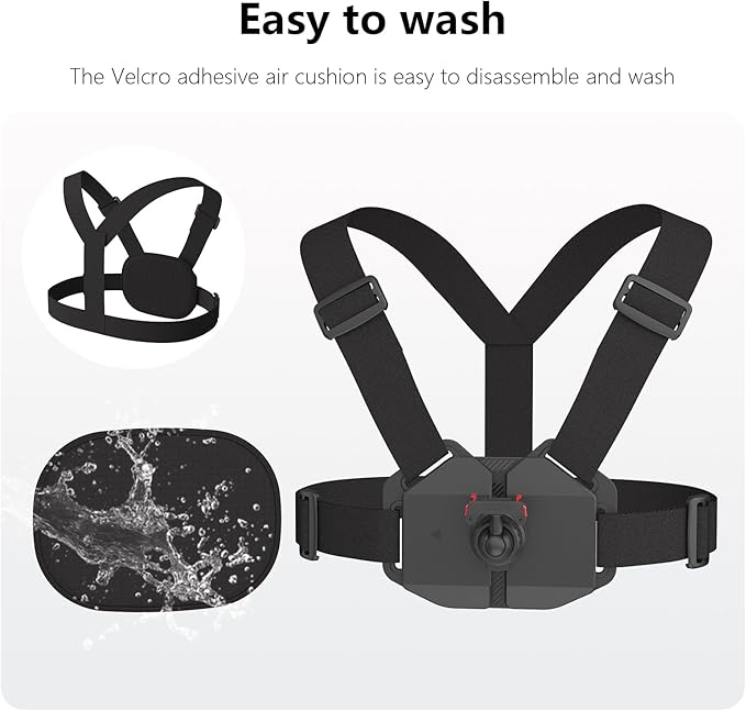 POV Chest Strap Mount for Insta360 Ace Pro 2 and X5 Accessories, Wearable Harness with Magnetic Mount Quick Release Adapter Base for Insta 360 Ace Pro Body Holder Attachment Mounting