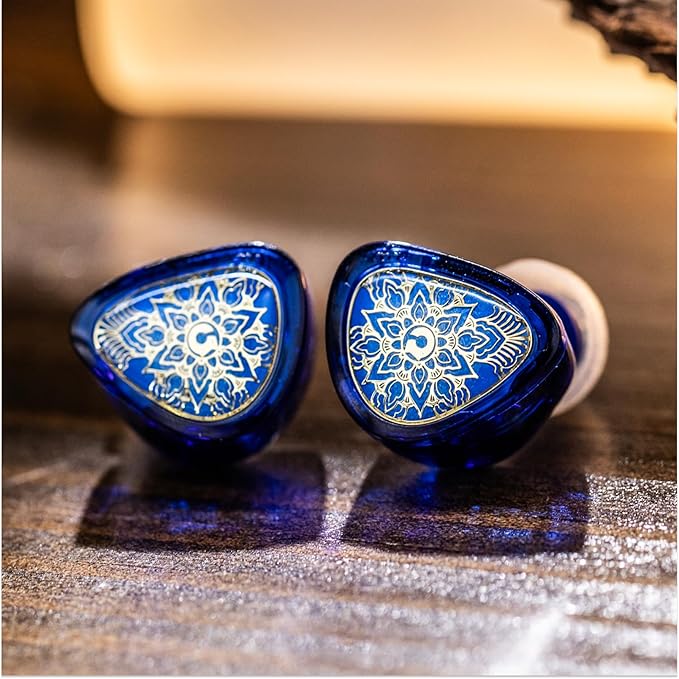 Linsoul TANGZU Wan'er S.G II in Ear Monitor,HiFi Wired Earbuds,10mm Dynamic Driver PET Diaphragm Gaming IEM Earphones with 2Pin Detachable OFC Cable for Audiophile DJ Stage (Clear Blue, 3.5mm Mic)