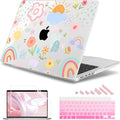 May Chen for 2026 MacBook Pro 14-inch M5 M4 M3 M2 M1 Pro/Max Chip, Release 2026 2025-2021, Model A3427 A3426 A3434 A3112 A3401 A3185, Plastic Hard Shell with Keyboard Cover, Rainbows Flowers