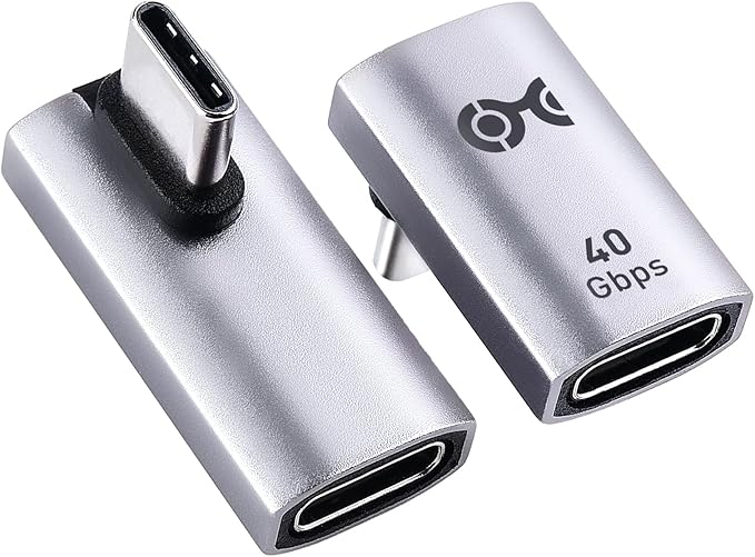 Cable Matters Combo-Pack 40Gbps Vertical Right Angle USB-C Adapter Kit, Up to [4K@240Hz Video, 240W Charging, 40Gbps] 90 Degree USB C Adapter, Compatible with Thunderbolt 4, iPhone 16, Steam Deck