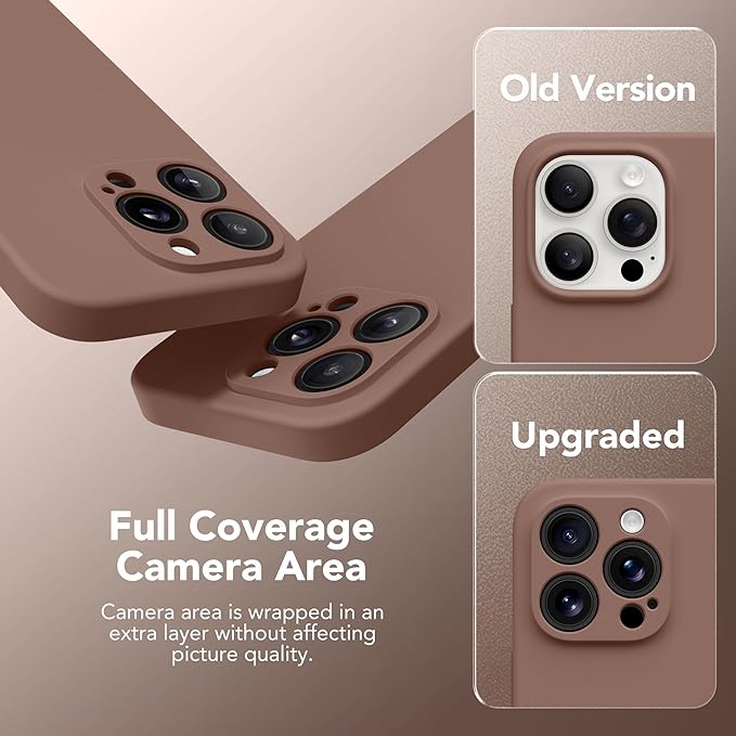 Magnetic for iPhone 13 Pro Case, Compatible with MagSafe, [Full Camera Protection][Screen Protector] Silicone Shockproof Protective Phone Case for iPhone 13 Pro 6.1", Brown