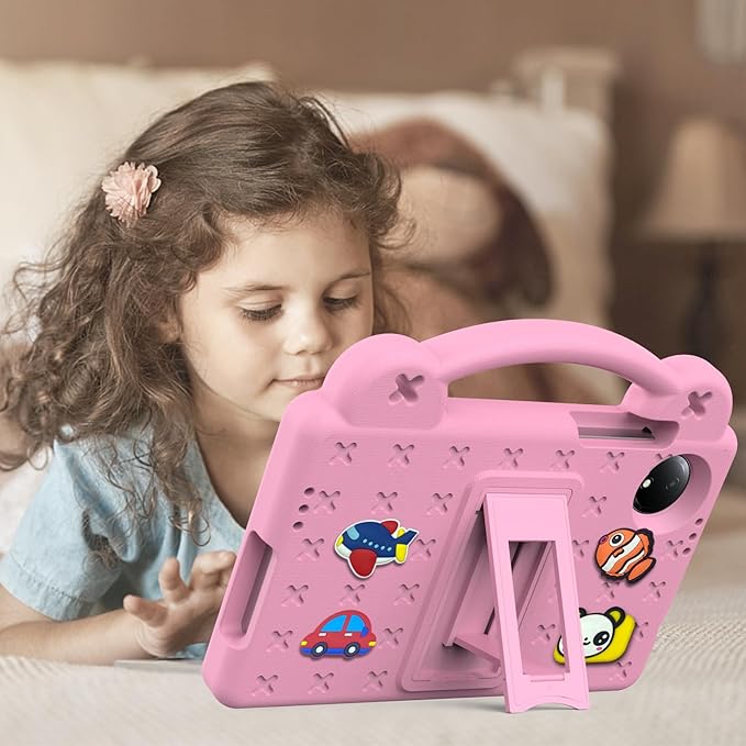 AKABEILA Compatible with Doogee U11/U11 Pro 2025 11 inch/Tab G6/Tab G6+ 11 inch/Infinix Xpad 20 2025 inch/Umidigi G7 Tab Pro 2024 11 inch Tablet Case, Shoulder Strap & Stand Handle Pink