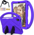 Kids Case for Apple iPad mini 7 2024/ iPad mini 6 2021 8.3", EVA Durable Shockproof Handle Kickstand Lightweight Kids Friendly Cover Case with Shoulder Strap, Purple