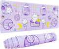 Kawaii Bunny Gaming Mouse Pad for Desk, Extended Large Bunny Rabbit Moon Mouse Pad, Purple Mousepad XL, Long Big Mouse Mat, Kawaii Bunny Decor Stuff Accessories, 31.5 X 11.8 Inch