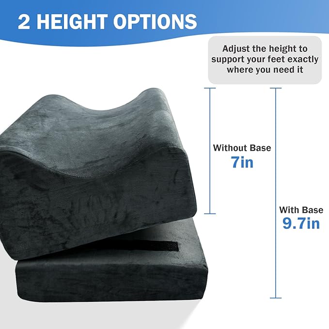 Foot Rest Placed Under The Desk, Adjustable-Height Footstool that Supports The Feet and Lifts The Legs, Thereby Relieving Physical Fatigue, The Bottom is Anti-Slip and Does Not Easily Move