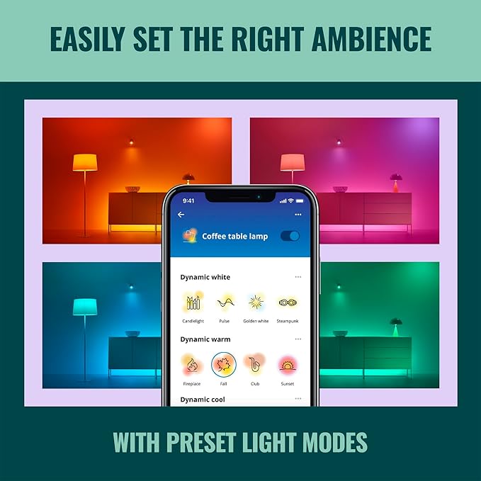 WiZ Clear 60W G25 Tunable White Filament LED Smart Bulb - Pack of 6 - E26- Indoor - Connects to Your Existing Wi-Fi - Control with Voice or App + Activate with Motion - Matter Compatible