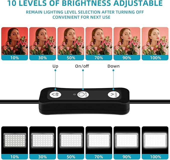 LED Video Light Kit 2Pcs, Hagibis Studio Lights 18 Color Filters for Photography Lighting with Adjustable Tripod Stand Streaming Lights for Photo Camera Recording Computer Zoom Stream TikTok YouTube