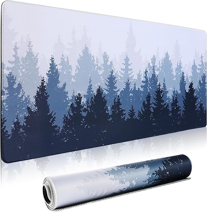 HGWALP Large Gaming Mouse Pad & Extended XXL Computer Game Mouse Mat, Long Desk Pad with Stitched Edges for Keyboard,Home Office Gaming Work Big Desk Pad (35.4x15.7x0.12IN, 90x40CM),Style C