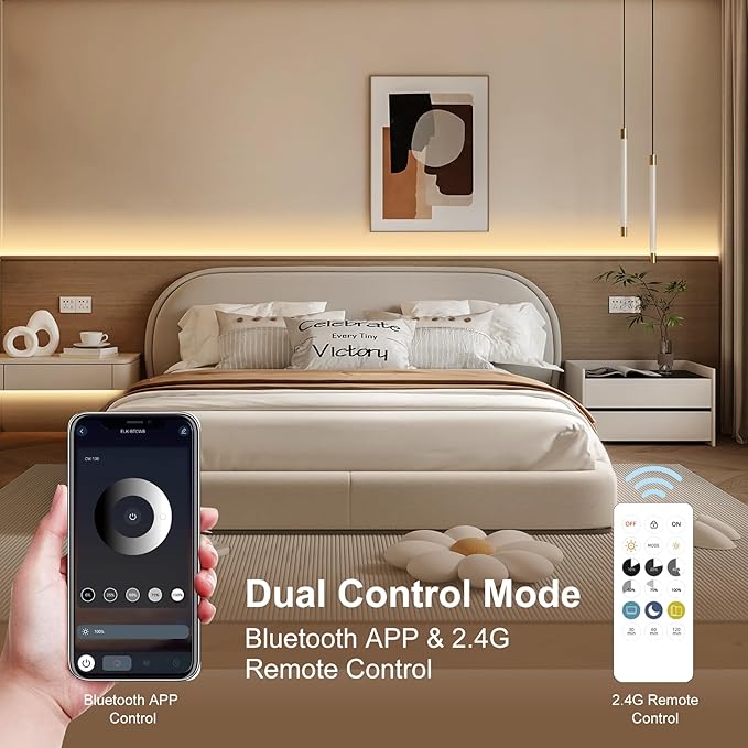 COB LED Strip Lights, Dotless LED Lights with Remote& App, 49.2ft White 6000K Super Bright Dimmable 24V Flexible LED Tape Light,Kitchen Cabinet,Office,Stairs,Shelf Indoor Lighting.