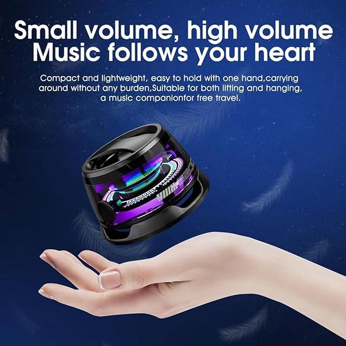 2 Pcs G200 Magnetic Bluetooth Speaker,Multifunctional Portable Mini Speaker with Multi RGB Color Light Show-3D Surround Sound Effect,Christmas Birthday Gifts