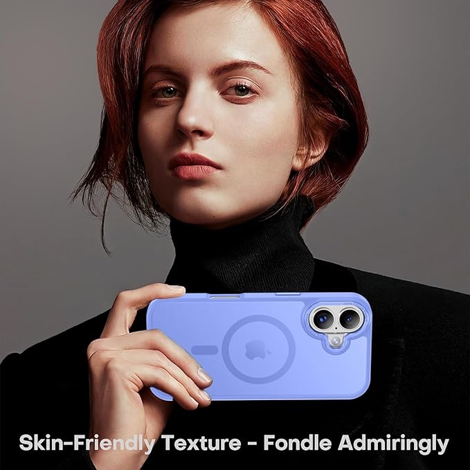 Newfuture Magnetic for iPhone 17 Case [Compatible with Magsafe] [Military Grade Drop Protection] Translucent Matte Anti-Scratch Shockproof Protective Phone Cover 6.3 Inch, Light Purple