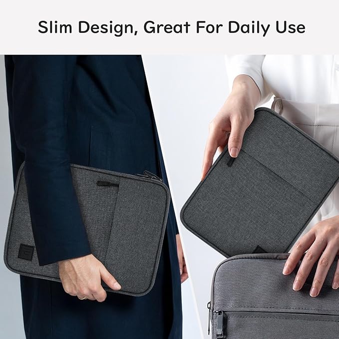 Dadanism 13 Inch Tablet Sleeve Padded Carrying Case for New iPad Air 13" M4/M3 2026/2025, iPad Pro 13" M5/M4 2025/2024, Galaxy Tab S10+/S9 FE+/S9+ 12.4", Remarkable Paper Pro 11.8", Space Gray