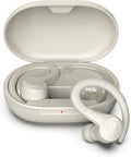 JLab Go Sport+ Wireless Workout Earbuds with C3 Clear Calling, Secure Earhook Sport Design, 35+ Hour Bluetooth Playtime, 3 EQ Sound Settings, Sand