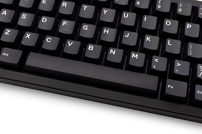 KEEBMONKEY WOBKEY Zen 65 65% Quick Release Wireless Mechanical Keyboard with RGB, CNC Aluminum Case, Hot-Swappable, VIA Support, BT/2.4G/USB-C Gaming Keyboard for Mac/Windows (Lite Black)