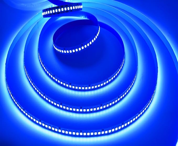 LED Strip Lights, SMD 2835 LED Strip, DC12V 1200LEDs 16.4Ft 26000LM High Density LED Light Strips Waterproof IP65, 3 Times Brightness Than SMD3528 LED Strip, Blue
