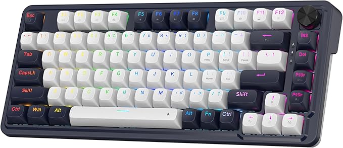 Redragon K673 HE Rapid Trigger Gaming Keyboard, 81 Keys 8K Wired Mechanical Keyboard w/Next-Gen UltraMag 100% POM Silky Magnetic Switch, Dual-Module Floating Structure Design, 5-Layer Noise Dampening