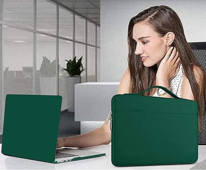 MOSISO Compatible with MacBook Air 13 inch Case M5 2026 M4 2025 M3 M2 2024-2022 A3449 A3240 A3113 A2681,Hard Shell&Sleeve Bag&Keyboard Skin&Webcam Cover&ScreenFilm for MacBook Air 13.6, Peacock Green