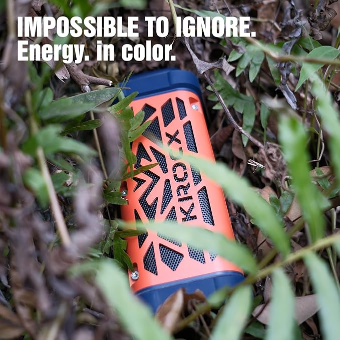TRAVOR Magnetic Bluetooth Speaker, 45W, All-Aluminum Build Rugged Outdoor Speaker Portable, Deep Bass, IP68 Waterproof, TWS Wireless Speaker for Camping, Golf Cart & Beach (Blaze Orange)