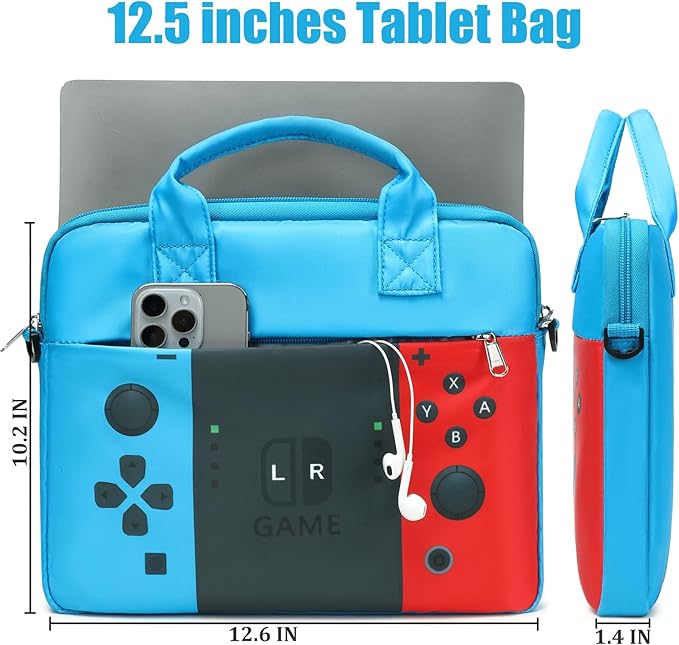 JIANYA Kids Tablet Carrying Bag, 10-12.5 Inch Tablet Sleeve Bag with Shoulder Strap, Unicorn