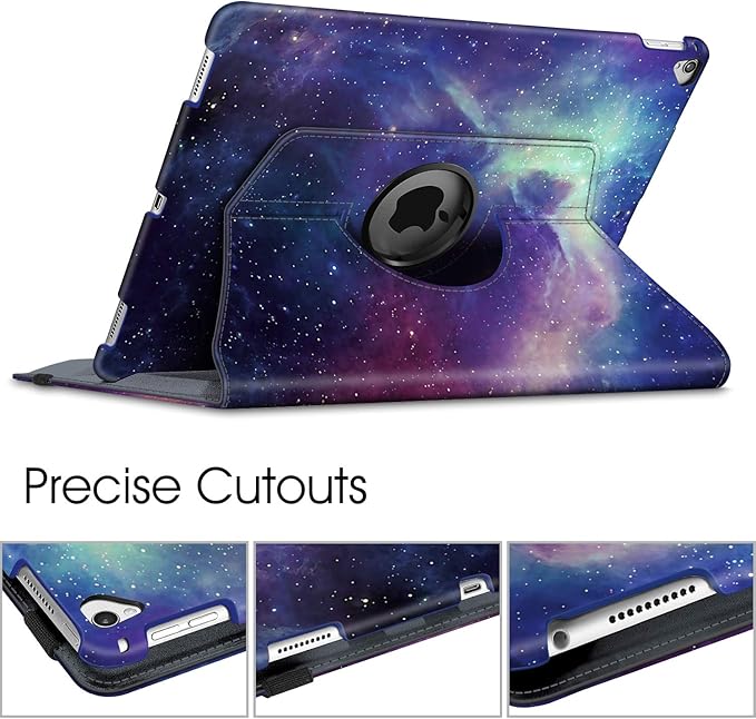 Fintie Rotating Case - 2017/2015 iPad Pro 12.9 inch (Old Model) 1st & 2nd Gen Case, 360 Degree Swiveling Stand Protective Back Cover, Supports Auto Wake/Sleep, Galaxy